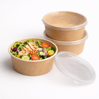 Մեկանգամյա օգտագործման կլոր  Eco աղցանաման կափարիչով  750մլ,