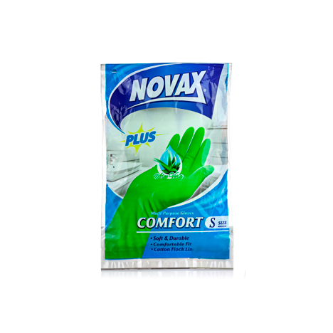 Ռետինե ձեռնոց «Novax» կանաչ - S, M, L