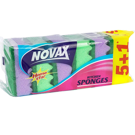 Սպունգ «Novax» սպասքի համար 5+1 հատ