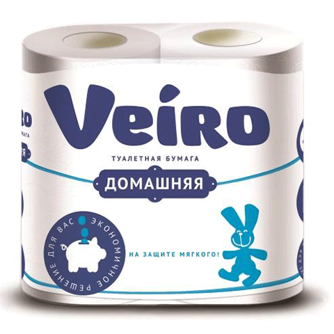 Զուգարանի թուղթ «Veiro» 2 շերտ, 4 հատ