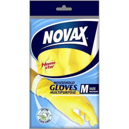 Ռետինե ձեռնոց «Novax» դեղին - M, L