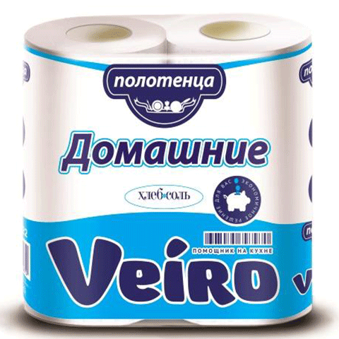 Թղթե սրբիչ «Veiro» Домашние 2 շերտ, 2 հատ